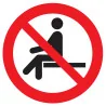 Panneau INTERDICTION DE S'ASSEOIR NORM Taliaplast 624348 | 624348