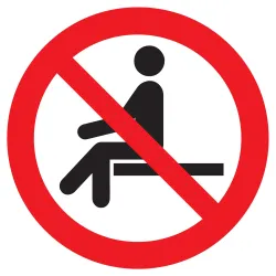 Panneau INTERDICTION DE S'ASSEOIR NORM Taliaplast 622348 | 622348