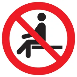 Panneau INTERDICTION DE S'ASSEOIR NORM Taliaplast 623348 | 623348