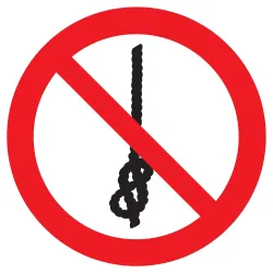 Panneau NE PAS FAIRE NOEUDS SUR CORDE Taliaplast 627354 | 627354