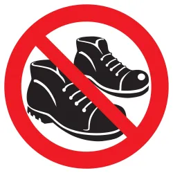 Panneau CHAUSSURES INTERDITES NORMASIG Taliaplast 622313 | 622313