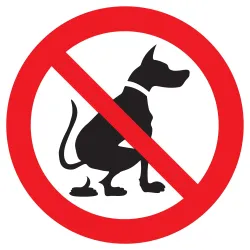 Panneau DEJECTIONS ANIMAUX INTERDITES Taliaplast 622301 | 622301