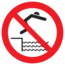 Panneau INTERDIT DE PLONGER NORMASIGN Taliaplast 623339 | 623339