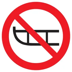 Panneau LUGE INTERDITE NORMASIGN D.180 Taliaplast 627342 | 627342