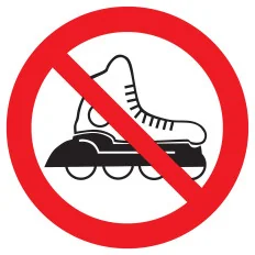 Panneau ROLLERS INTERDITS NORMASIGN D. Taliaplast 627344 | 627344