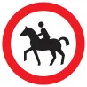 Panneau INTERDIT AUX CAVALIERS NORMASI Taliaplast 627291 | 627291