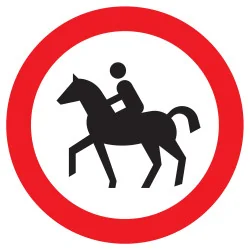 Panneau INTERDIT AUX CAVALIERS NORMASI Taliaplast 623291 | 623291