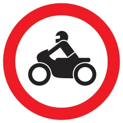 Panneau INTERDIT AUX MOTOS NORMASIGN D Taliaplast 627293 | 627293