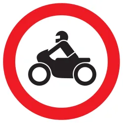 Panneau INTERDIT AUX MOTOS NORMASIGN D Taliaplast 622293 | 622293