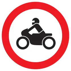 Panneau INTERDIT AUX MOTOS NORMASIGN D Taliaplast 623293 | 623293