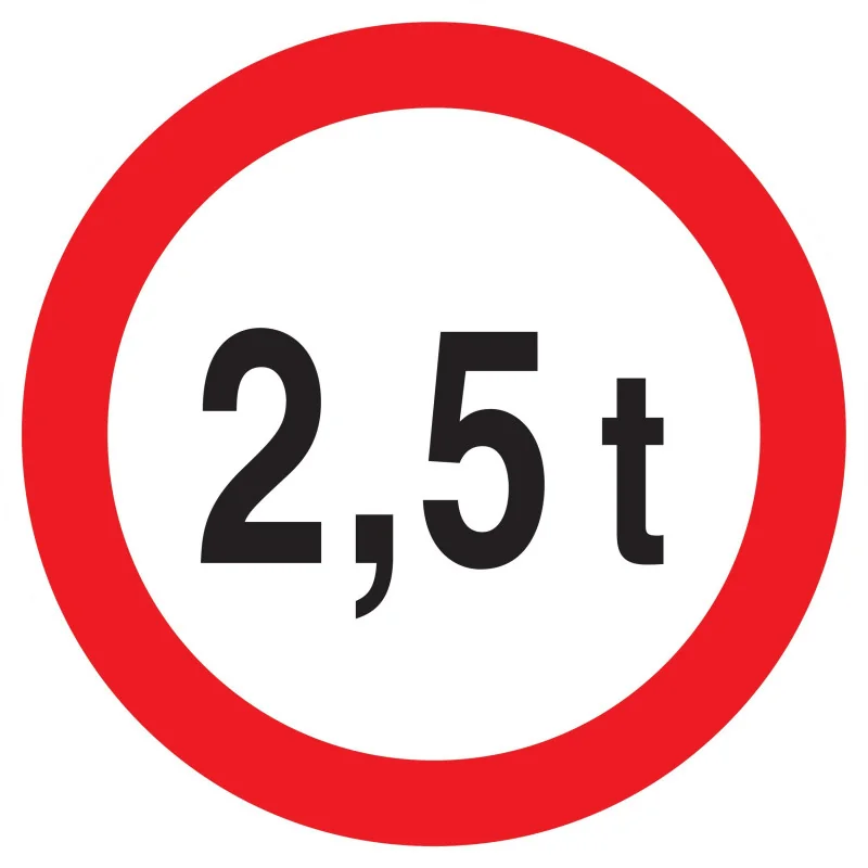 Panneau INTERDIT AU PLUS DE 2.5 TONNES Taliaplast 622282 | 622282 Panneau INTERDIT AU PLUS DE 2.5 TONNES Taliaplast 622282 | 622282