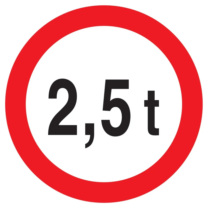 Panneau INTERDIT AU PLUS DE 2.5 TONNES Taliaplast 623282 | 623282 Panneau INTERDIT AU PLUS DE 2.5 TONNES Taliaplast 623282 | 623282