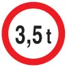 Panneau INTERDIT AU PLUS DE 3.5 TONNES Taliaplast 624283 | 624283