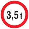 Panneau INTERDIT AU PLUS DE 3.5 TONNES Taliaplast 622283 | 622283