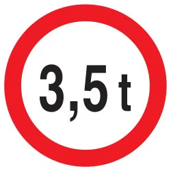 Panneau INTERDIT AU PLUS DE 3.5 TONNES Taliaplast 623283 | 623283