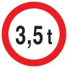 Panneau INTERDIT AU PLUS DE 3.5 TONNES Taliaplast 623283 | 623283