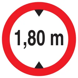Panneau INTERD.VEHICULE +1.80M DE HAUT Taliaplast 623272 | 623272