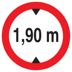 Panneau INTERD.VEHIC.DE +1.90M DE HAUT Taliaplast 627273 | 627273