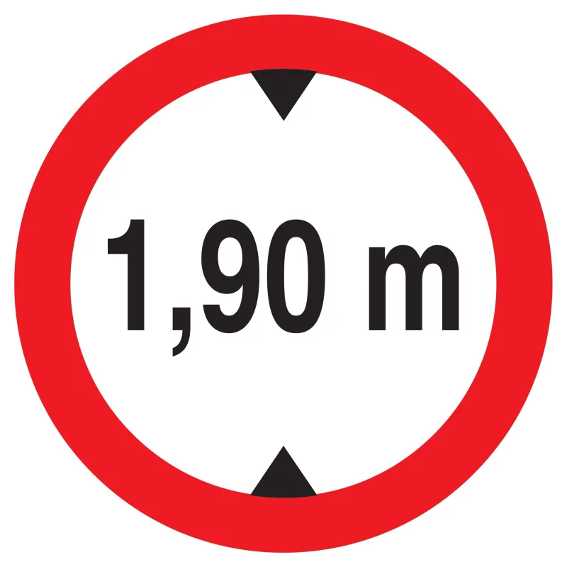 Panneau INTERD.VEHIC.DE +1.90M DE HAUT Taliaplast 627273 | 627273 Panneau INTERD.VEHIC.DE +1.90M DE HAUT Taliaplast 627273 | 627273