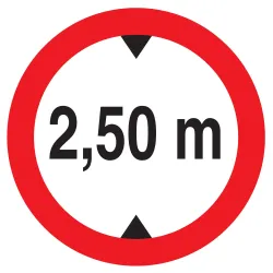 Panneau INTERD.VEHIC.DE +2.50M DE HAUT Taliaplast 624276 | 624276