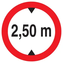 Panneau INTERD.VEHIC.DE +2.50M DE HAUT Taliaplast 627276 | 627276
