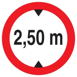 Panneau INTERD.VEHIC.DE +2.50M DE HAUT Taliaplast 622276 | 622276