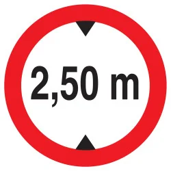 Panneau INTERD.VEHIC.DE +2.50M DE HAUT Taliaplast 623276 | 623276
