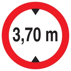 Panneau INTERD.VEHIC.DE +3.70M DE HAUT Taliaplast 623278 | 623278