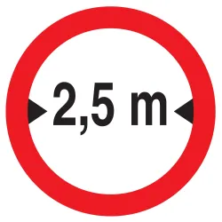 Panneau INTERD.VEHICULE +2.5M DE LARGE Taliaplast 624279 | 624279