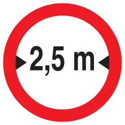 Panneau INTERD.VEHICULE +2.5M DE LARGE Taliaplast 627279 | 627279