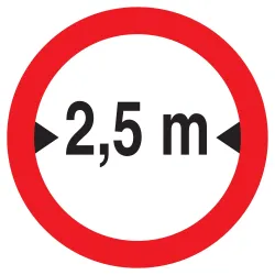 Panneau INTERD.VEHICULE +2.5M DE LARGE Taliaplast 622279 | 622279
