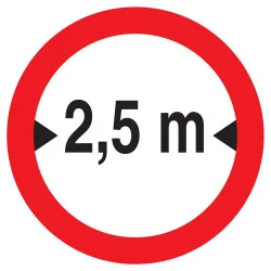 Panneau INTERD.VEHICULE +2.5M DE LARGE Taliaplast 623279 | 623279