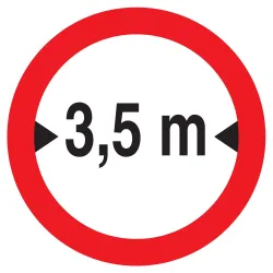 Panneau INTERD.VEHICULE +3.5M DE LARGE Taliaplast 622281 | 622281