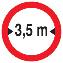 Panneau INTERD.VEHICULE +3.5M DE LARGE Taliaplast 623281 | 623281