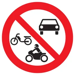 Panneau INTERDIT VEHICULES MOTORISES N Taliaplast 627296 | 627296