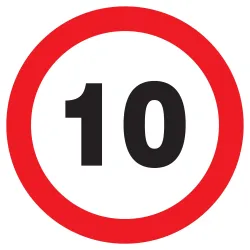 Panneau INTERDIT DE ROULER A +10 KM/H Taliaplast 622260 | 622260