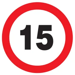 Panneau INTERDIT DE ROULER A +15 KM/H Taliaplast 624261 | 624261
