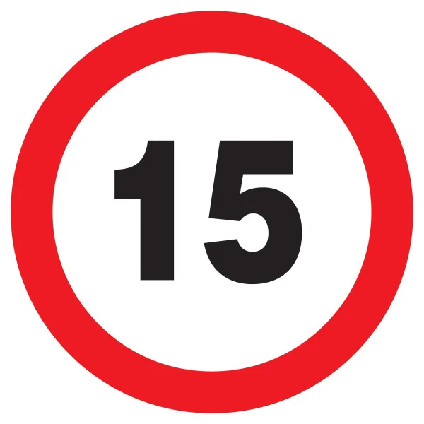 Panneau INTERDIT DE ROULER A +15 KM/H Taliaplast 622261 | 622261 Panneau INTERDIT DE ROULER A +15 KM/H Taliaplast 622261 | 622261
