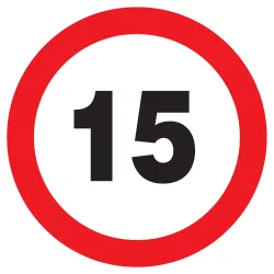 Panneau INTERDIT DE ROULER A +15 KM/H Taliaplast 623261 | 623261