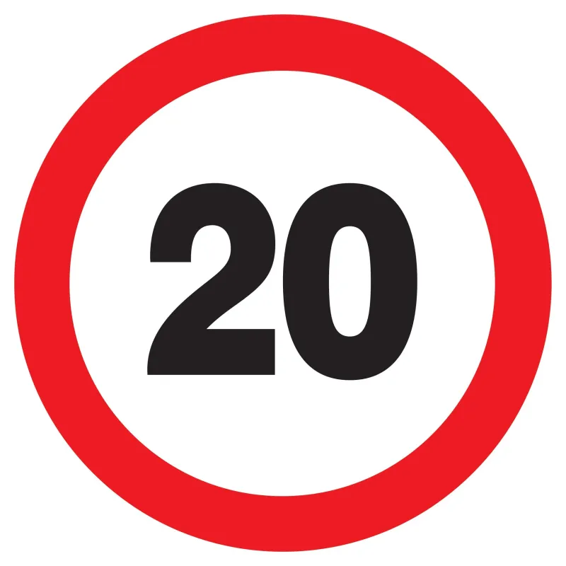 Panneau INTERDIT DE ROULER A +20 KM/H Taliaplast 622256 | 622256 Panneau INTERDIT DE ROULER A +20 KM/H Taliaplast 622256 | 622256