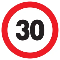 Panneau INTERDIT DE ROULER A +30 KM/H Taliaplast 627262 | 627262