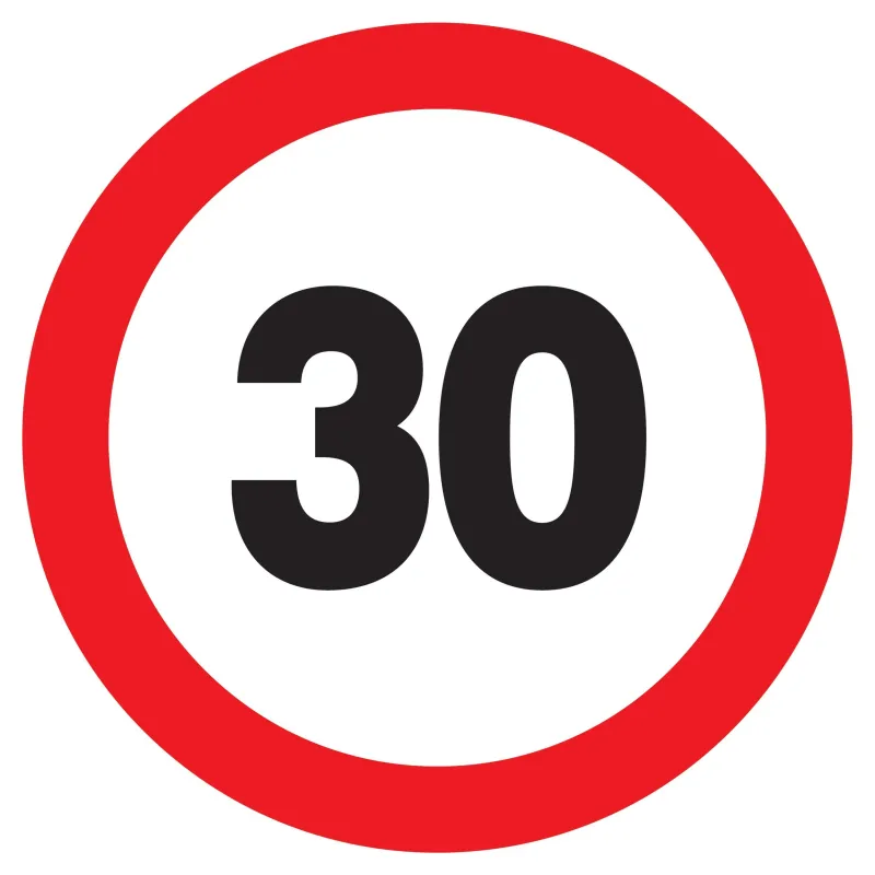 Panneau INTERDIT DE ROULER A +30 KM/H Taliaplast 627262 | 627262