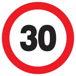 Panneau INTERDIT DE ROULER A +30 KM/H Taliaplast 623262 | 623262
