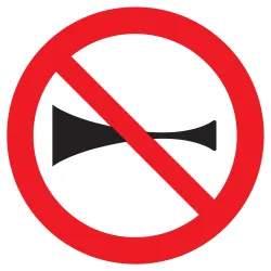 Panneau KLAXON INTERDIT NORMASIGN D.18 Taliaplast 627267 | 627267