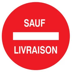 Panneau SENS INTERDIT SAUF LIVRAISON N Taliaplast 624263 | 624263