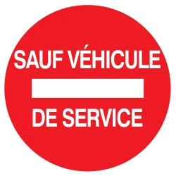 Panneau SENS INTERDIT SAUF VEH.SERVICE Taliaplast 624264 | 624264