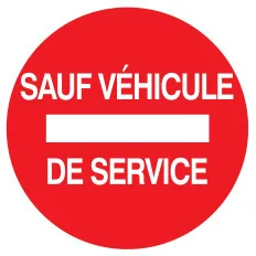 Panneau SENS INTERDIT SAUF VEH.SERVICE Taliaplast 624264 | 624264