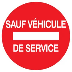Panneau SENS INTERDIT SAUF VEH.SERVICE Taliaplast 627264 | 627264