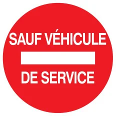 Panneau SENS INTERDIT SAUF VEH.SERVICE Taliaplast 622264 | 622264