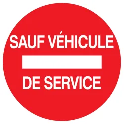 Panneau SENS INTERDIT SAUF VEH.SERVICE Taliaplast 623264 | 623264